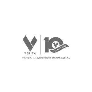 Logo of Verita Telecommunications Corporation with "10 Years Strong" banner.