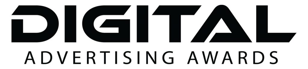 Black and white logo with the words "DIGITAL ADVERTISING AWARDS" in bold, modern font on a white background.