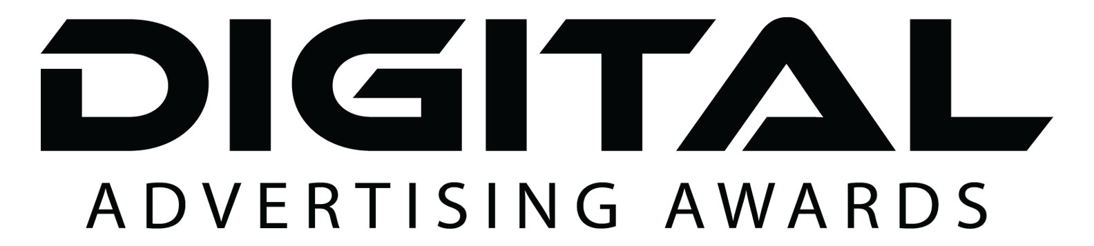 Black and white logo with the words "DIGITAL ADVERTISING AWARDS" in bold, modern font on a white background.